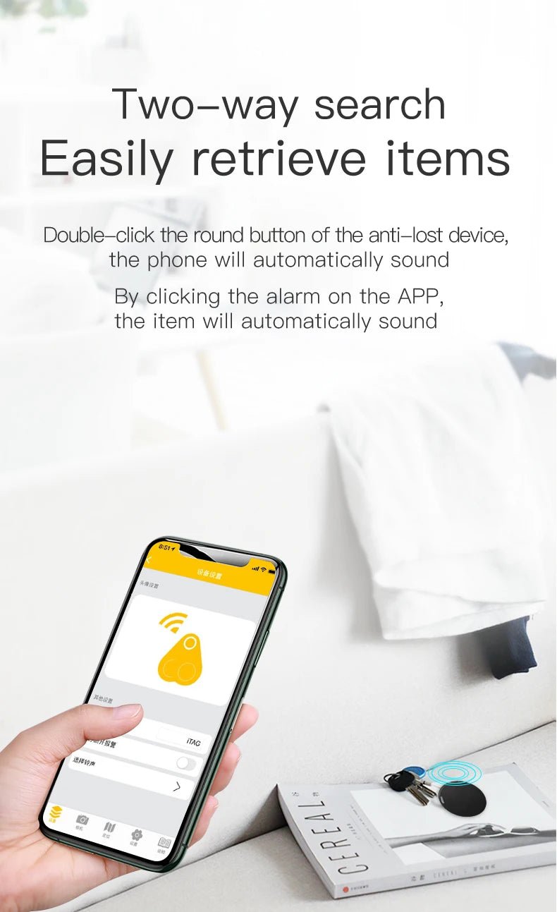 Mini GPS Locator AntiLost Alarm Wallet Keychain Smart Tag Bluetooth-Compatible Tracer Keychain Dog Pet Child Tracker Key Finder - PureShop