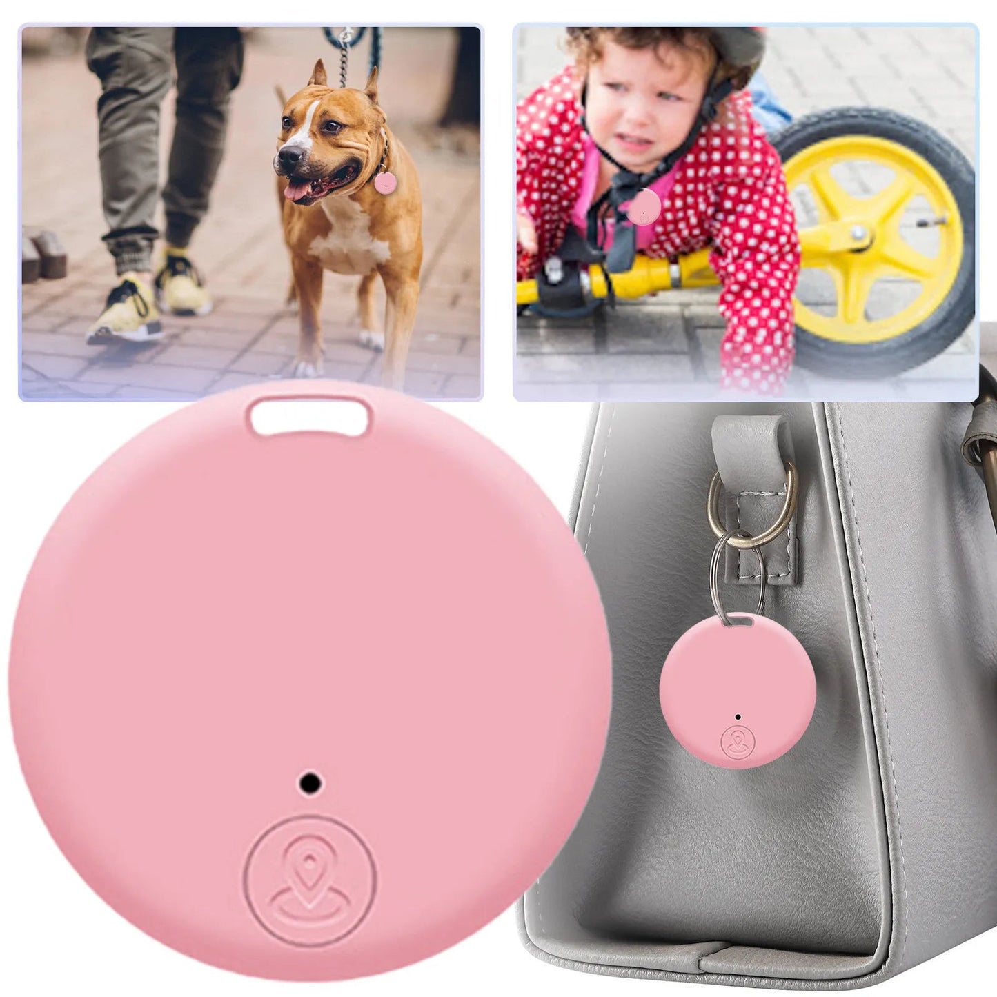 Mini GPS Locator AntiLost Alarm Wallet Keychain Smart Tag Bluetooth-Compatible Tracer Keychain Dog Pet Child Tracker Key Finder - PureShop