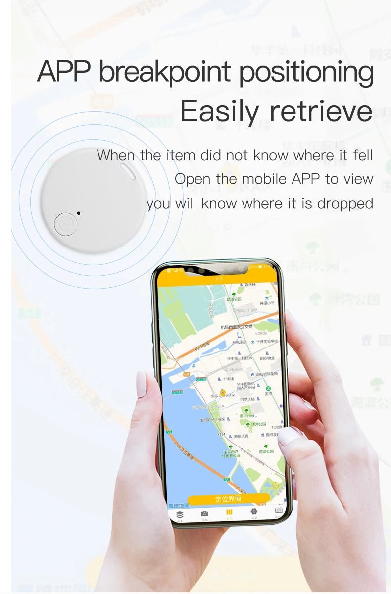 Mini GPS Locator AntiLost Alarm Wallet Keychain Smart Tag Bluetooth-Compatible Tracer Keychain Dog Pet Child Tracker Key Finder - PureShop