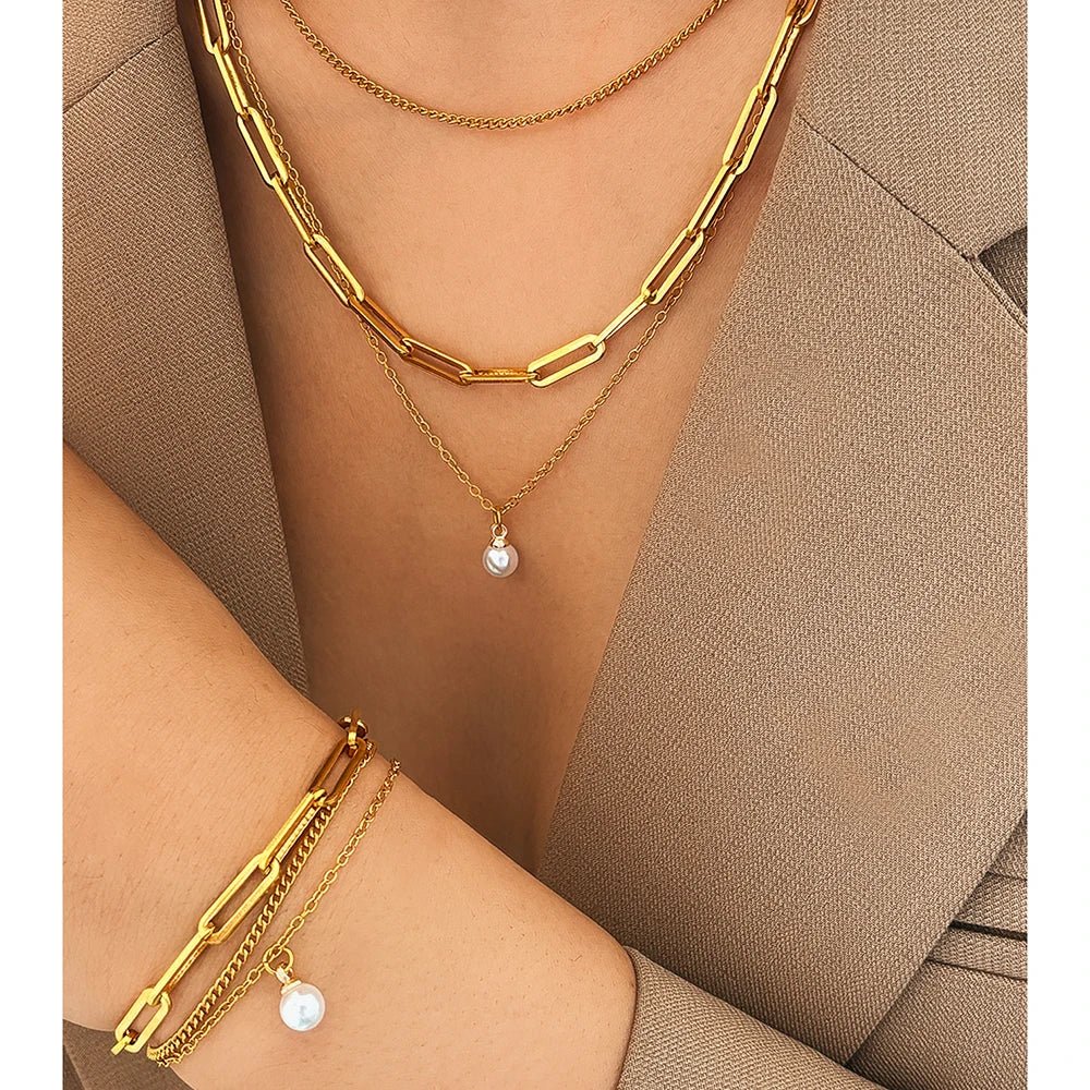 Modern Stainless Steel Jewelry Set - PureShop