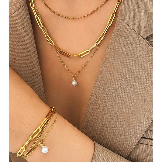 Modern Stainless Steel Jewelry Set - PureShop