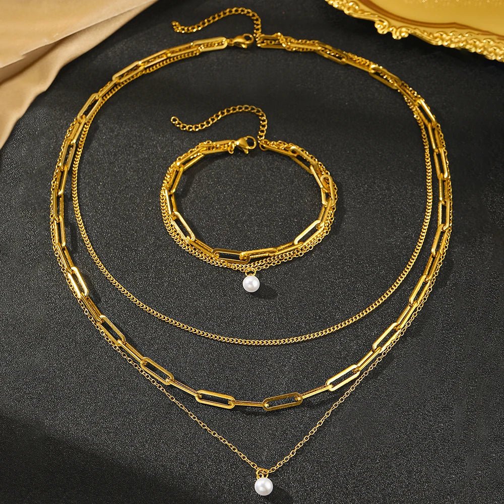 Modern Stainless Steel Jewelry Set - PureShop