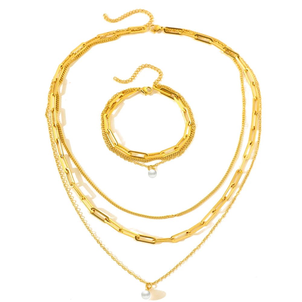 Modern Stainless Steel Jewelry Set - PureShop