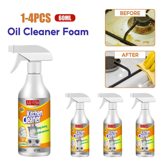 Oil Cleaner Bubble Spray Remover Grease Foam Multipurpose Dirt Oil Cleaning Kitchen Grills Foam Washing Kitchenware Degreaser - PureShop