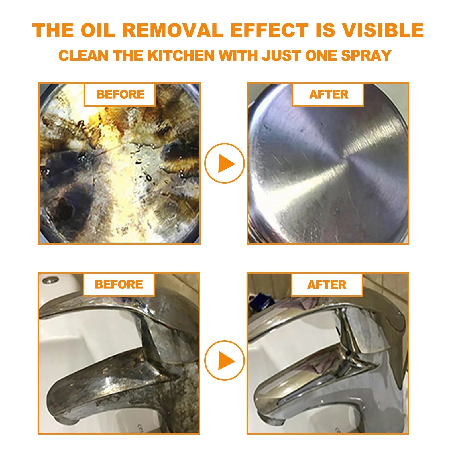 Oil Cleaner Bubble Spray Remover Grease Foam Multipurpose Dirt Oil Cleaning Kitchen Grills Foam Washing Kitchenware Degreaser - PureShop