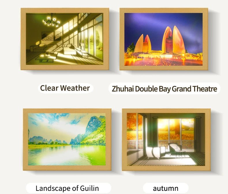 Painting Indoor Sunlight Window Wooden Photo Light - PureShop