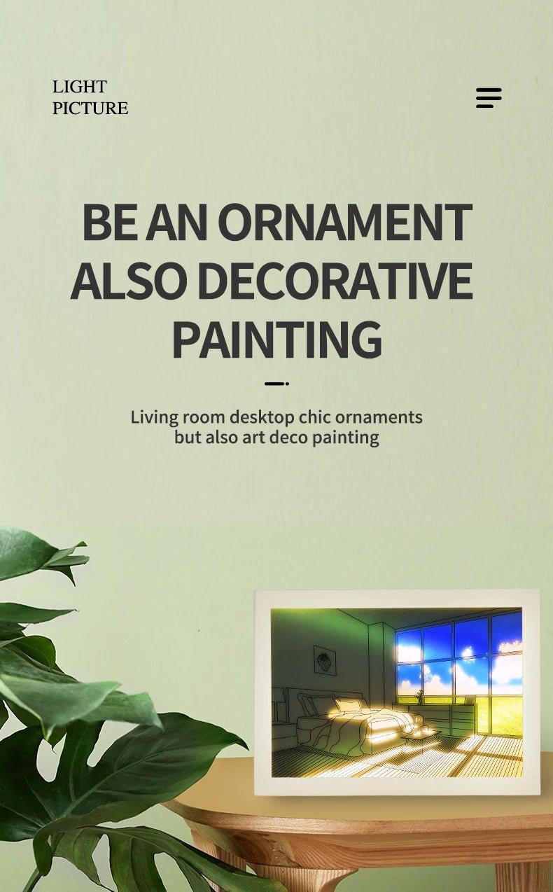 Painting Indoor Sunlight Window Wooden Photo Light - PureShop