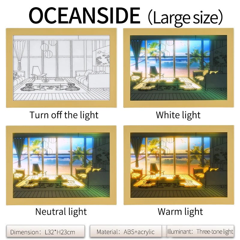 Painting Indoor Sunlight Window Wooden Photo Light - PureShop