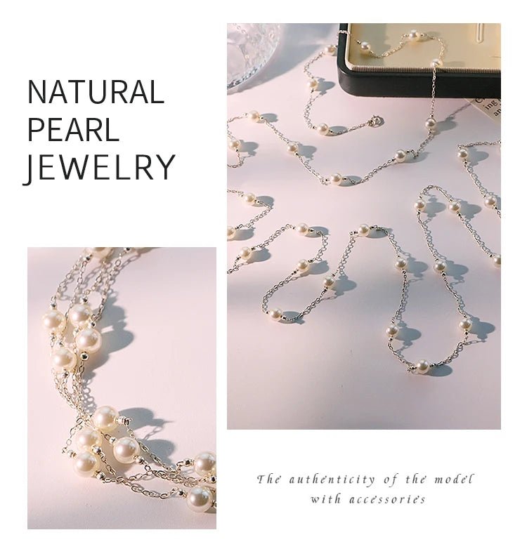 Pearl Silver Necklace - Timeless Elegance - PureShop
