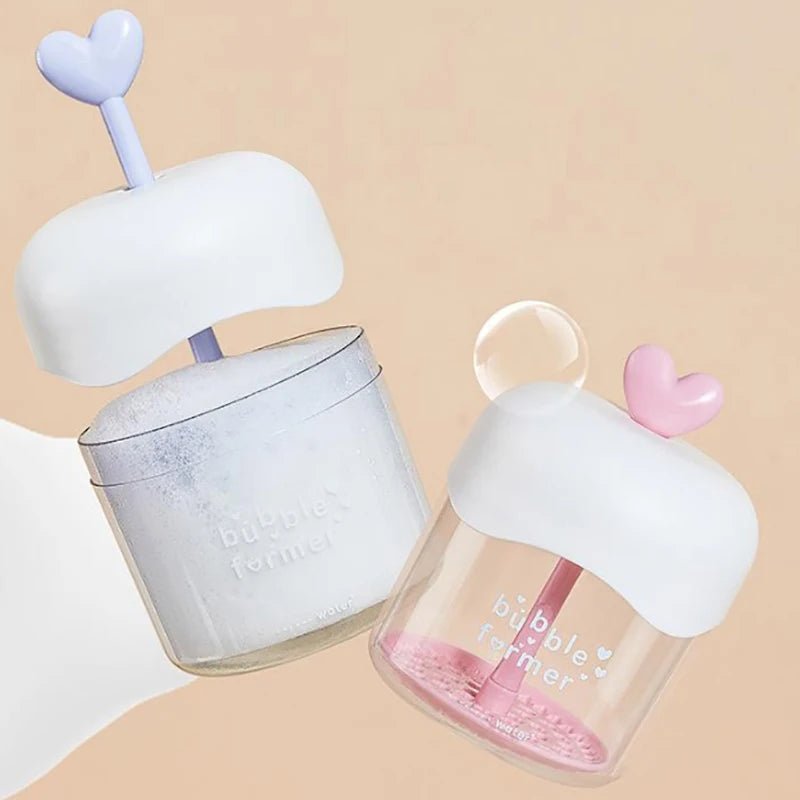 Portable Face Cleanser Shower Bath Shampoo Gel Foam Maker Bubble Press Foamer Device Cleansing Foaming Cup Make Up Removal Tool - PureShop