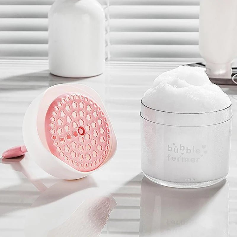 Portable Face Cleanser Shower Bath Shampoo Gel Foam Maker Bubble Press Foamer Device Cleansing Foaming Cup Make Up Removal Tool - PureShop