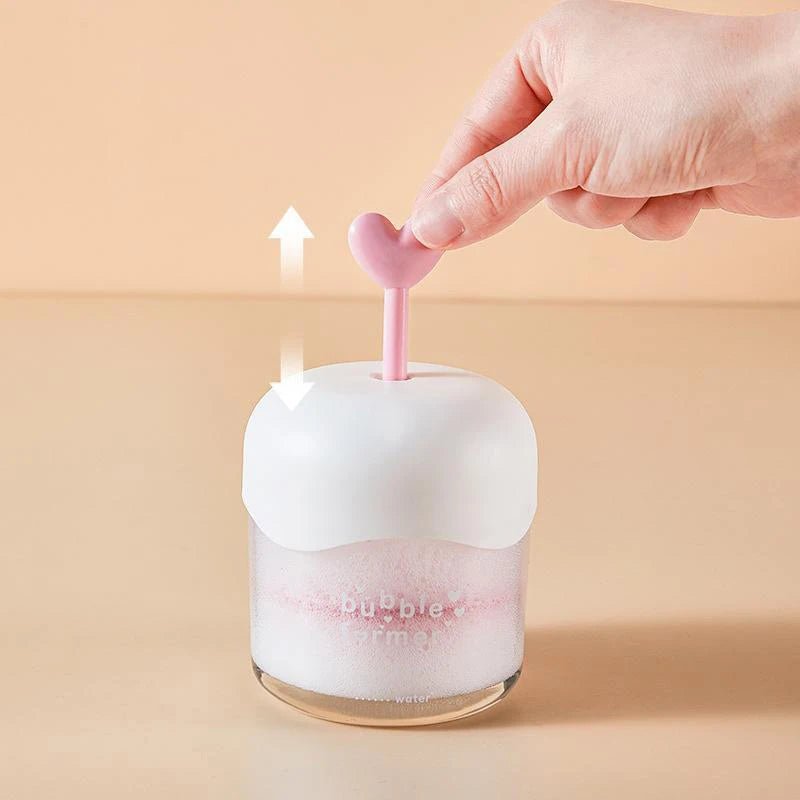 Portable Face Cleanser Shower Bath Shampoo Gel Foam Maker Bubble Press Foamer Device Cleansing Foaming Cup Make Up Removal Tool - PureShop