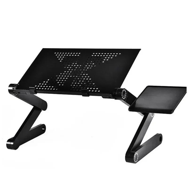 Portable Laptop Table Stand with Mouse Pad - Adjustable Aluminum Cooling Desk for Bed & Desktop - PureShop