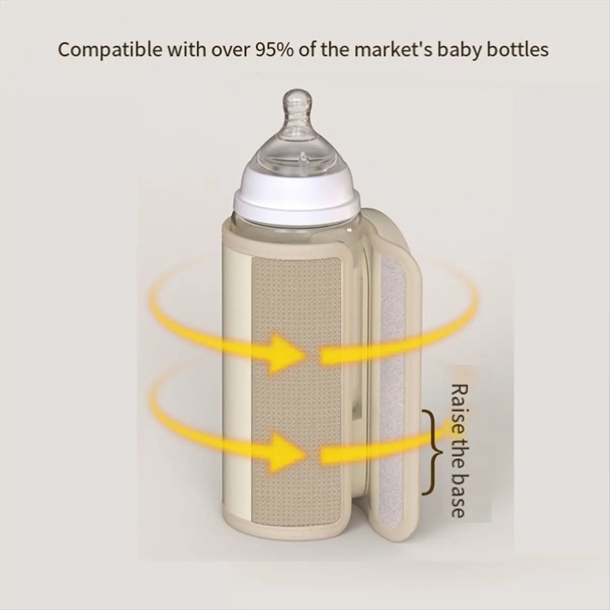 Punctual- Portable Baby Bottle Warmer Wireless Milk Heater with Constant Temperature Control USB Insulated Milk Cover for Travel - PureShop