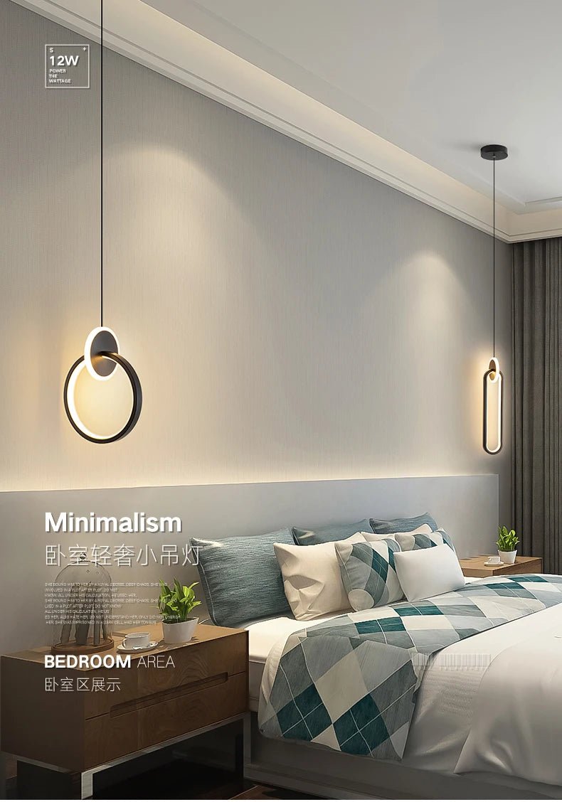Room Decor Ring Lustres Lamparas Colgantes Para Techo Chandeliers Luminaria Suspension Pendant Lights Lamps Luminaire Suspendu - PureShop