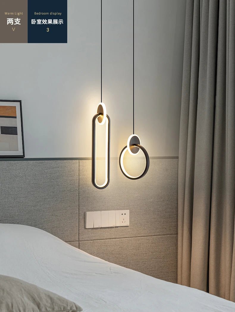 Room Decor Ring Lustres Lamparas Colgantes Para Techo Chandeliers Luminaria Suspension Pendant Lights Lamps Luminaire Suspendu - PureShop