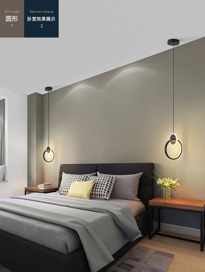 Room Decor Ring Lustres Lamparas Colgantes Para Techo Chandeliers Luminaria Suspension Pendant Lights Lamps Luminaire Suspendu - PureShop