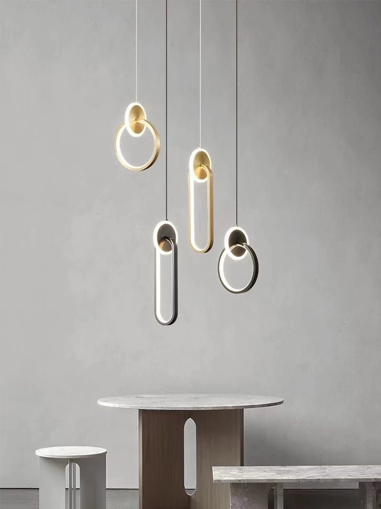 Room Decor Ring Lustres Lamparas Colgantes Para Techo Chandeliers Luminaria Suspension Pendant Lights Lamps Luminaire Suspendu - PureShop
