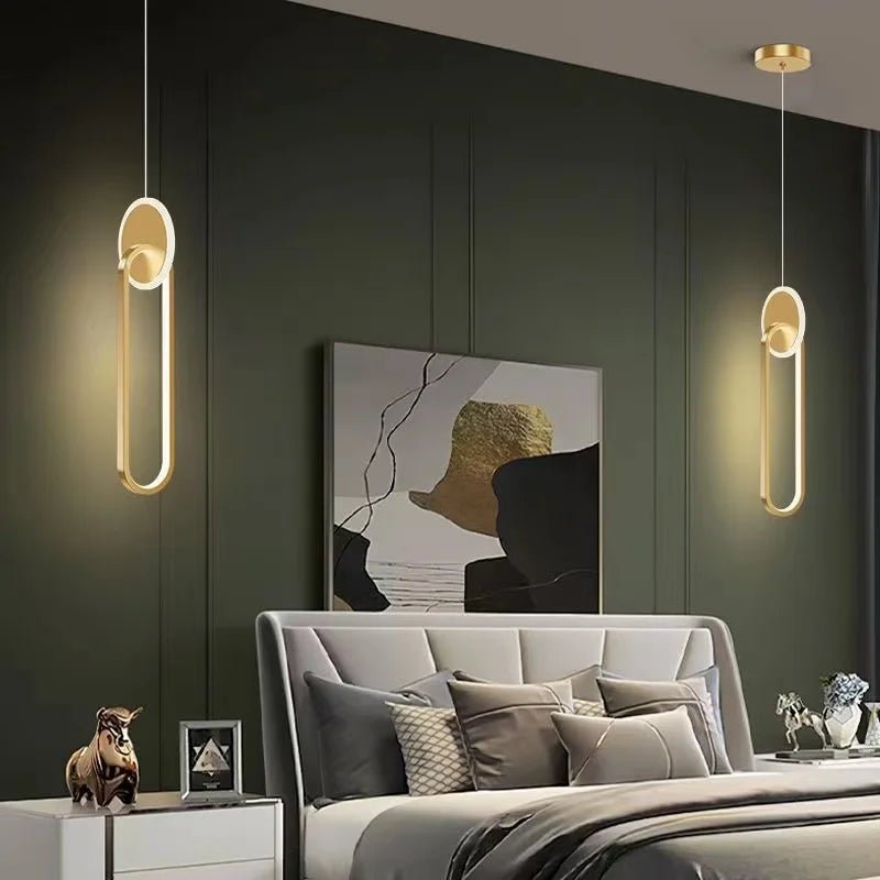 Room Decor Ring Lustres Lamparas Colgantes Para Techo Chandeliers Luminaria Suspension Pendant Lights Lamps Luminaire Suspendu - PureShop