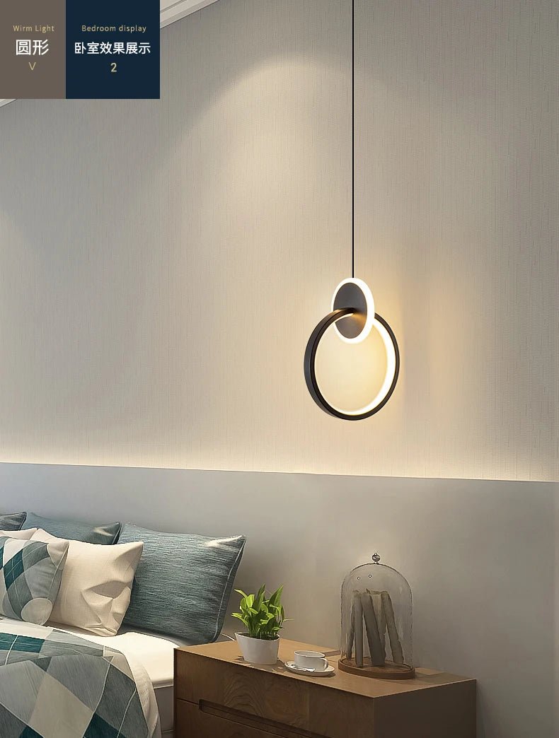 Room Decor Ring Lustres Lamparas Colgantes Para Techo Chandeliers Luminaria Suspension Pendant Lights Lamps Luminaire Suspendu - PureShop