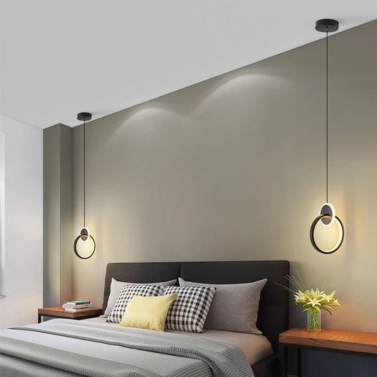 Room Decor Ring Lustres Lamparas Colgantes Para Techo Chandeliers Luminaria Suspension Pendant Lights Lamps Luminaire Suspendu - PureShop