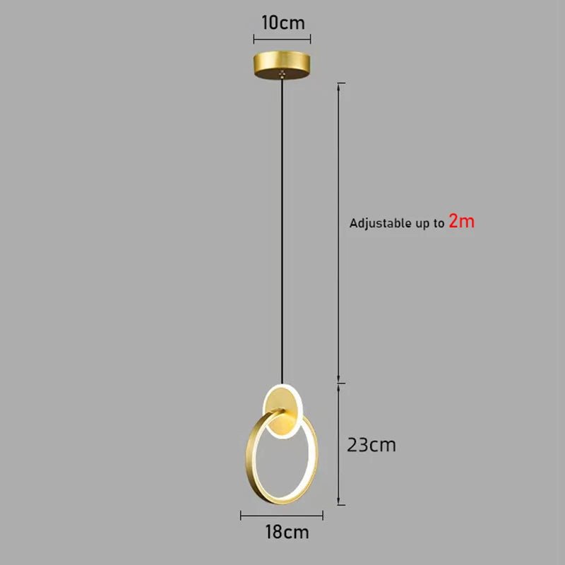 Room Decor Ring Lustres Lamparas Colgantes Para Techo Chandeliers Luminaria Suspension Pendant Lights Lamps Luminaire Suspendu - PureShop