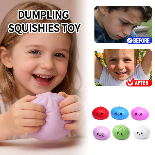 Squishy Dumpling Stress Relief Toy Anti-Anxiety Reduce Pressure Reusable Colorful Realistic Toys Cute Dumpling Soft Fidget Toy - PureShop