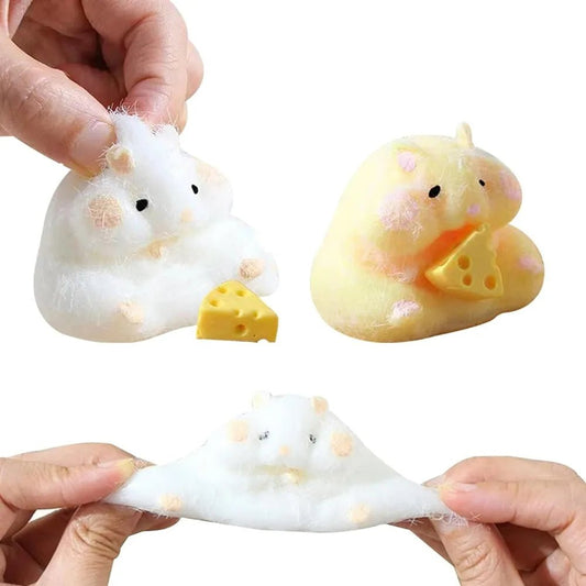 Cute Squishy Hamster Toy with Cheese - PureShop