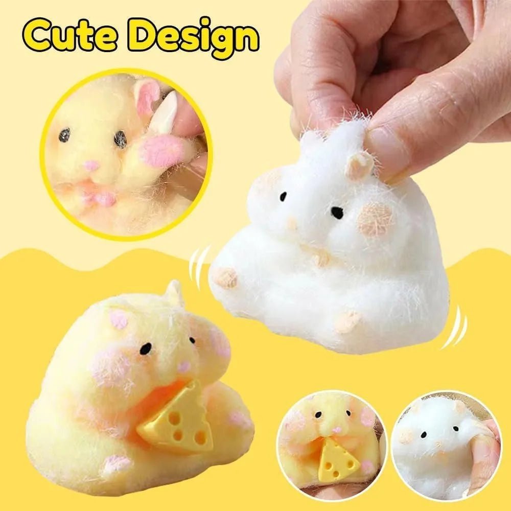 Cute Squishy Hamster Toy with Cheese - PureShop