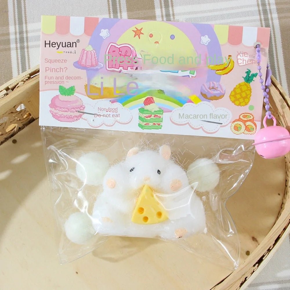 Cute Squishy Hamster Toy with Cheese - PureShop