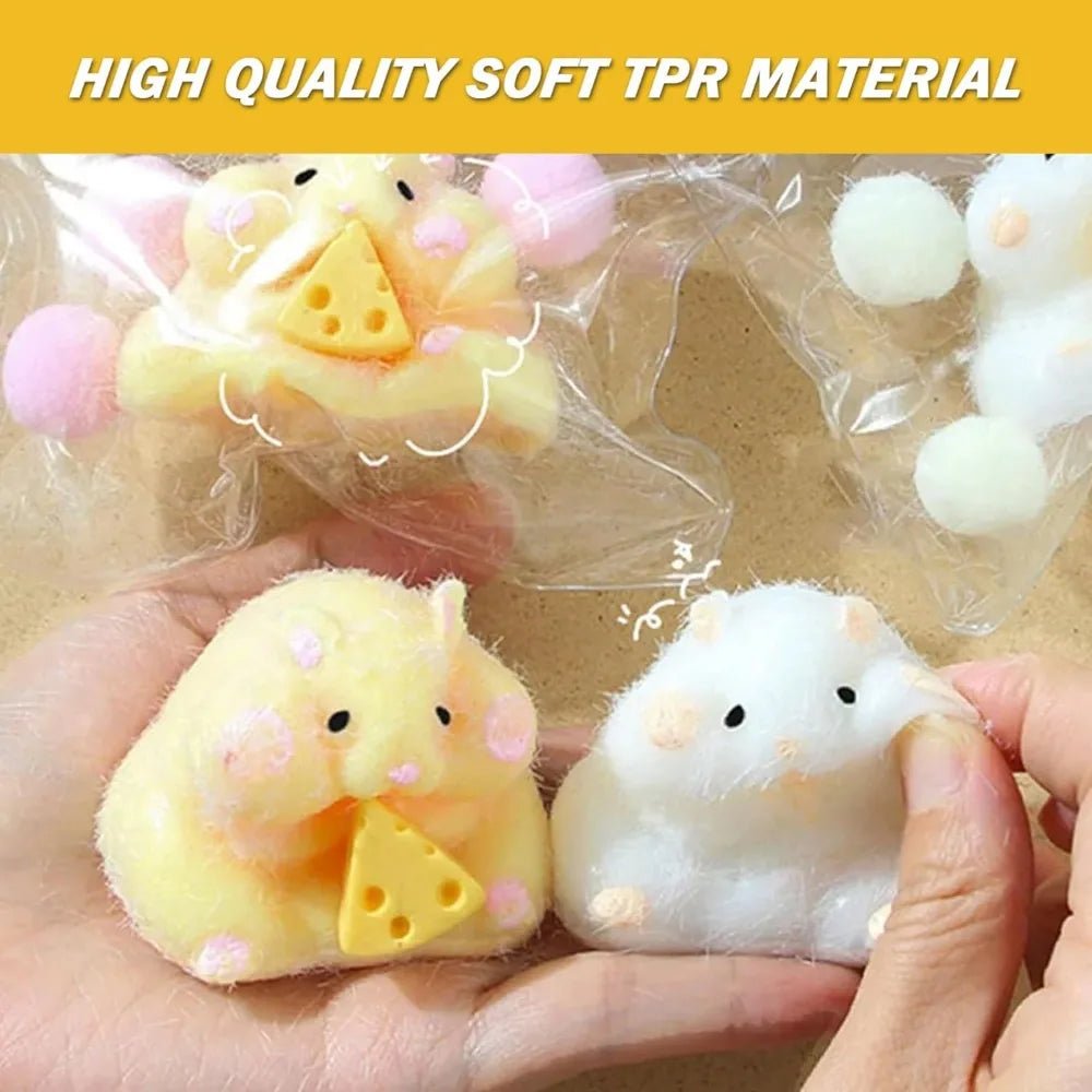 Cute Squishy Hamster Toy with Cheese - PureShop