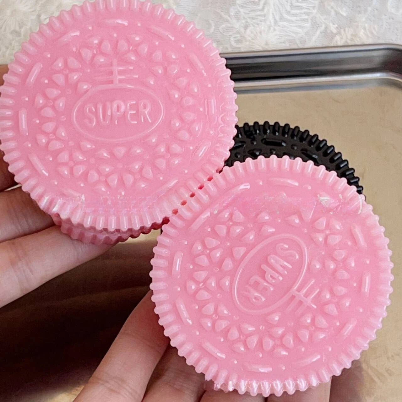 Squishy Handmade Silicone Cookies Fidget Toy Slow Rebound Stress Relief Pinch Decompression Squeeze Toy for Kids Holiday Gifts - PureShop