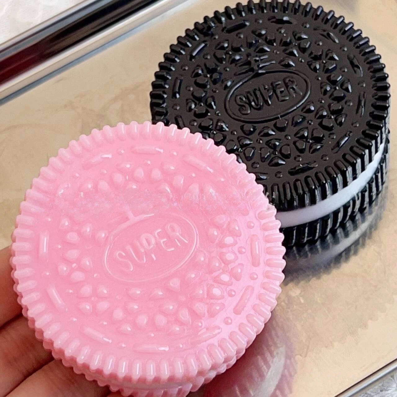 Squishy Handmade Silicone Cookies Fidget Toy Slow Rebound Stress Relief Pinch Decompression Squeeze Toy for Kids Holiday Gifts - PureShop