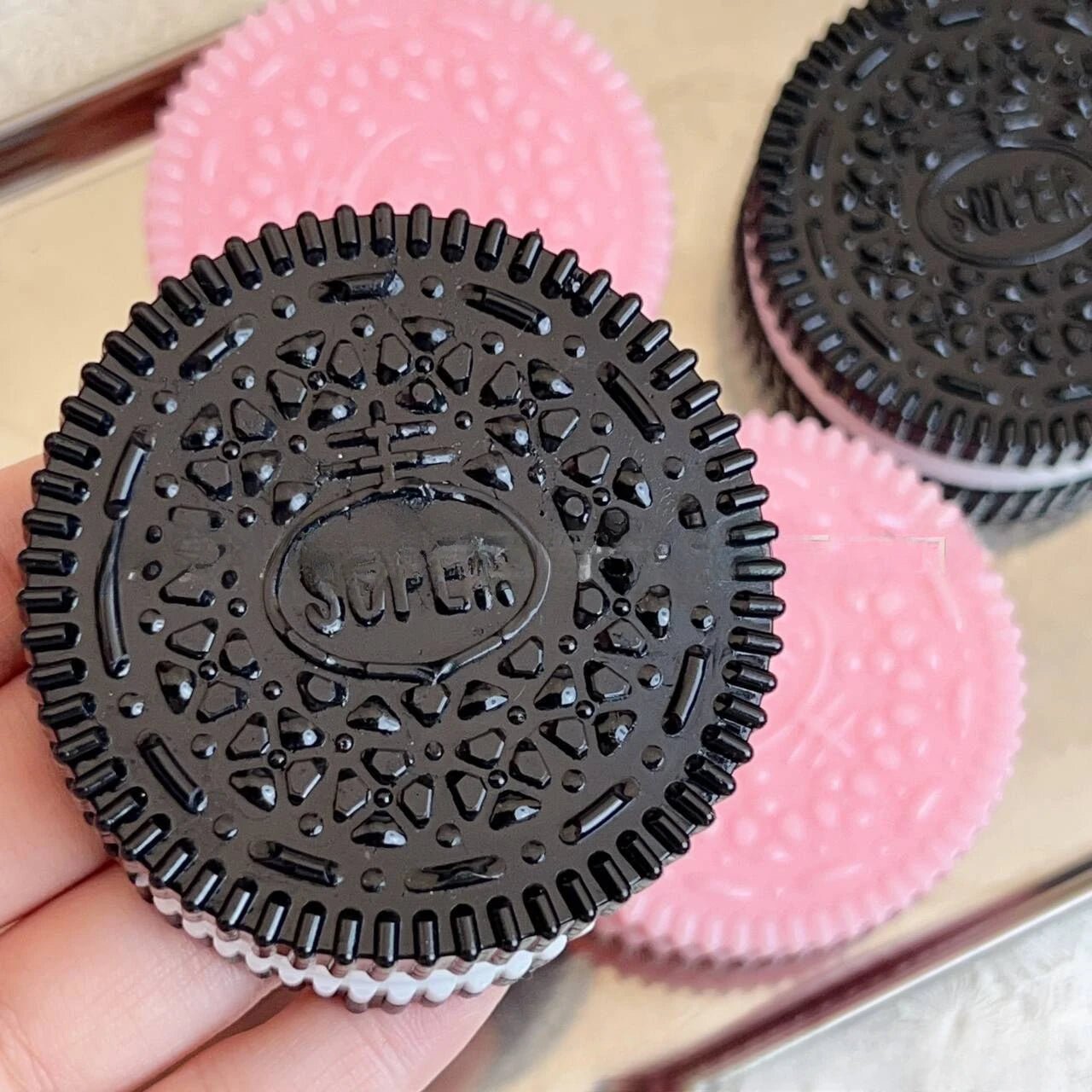 Squishy Handmade Silicone Cookies Fidget Toy Slow Rebound Stress Relief Pinch Decompression Squeeze Toy for Kids Holiday Gifts - PureShop