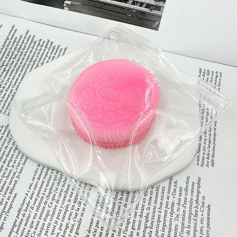 Squishy Handmade Silicone Cookies Fidget Toy Slow Rebound Stress Relief Pinch Decompression Squeeze Toy for Kids Holiday Gifts - PureShop
