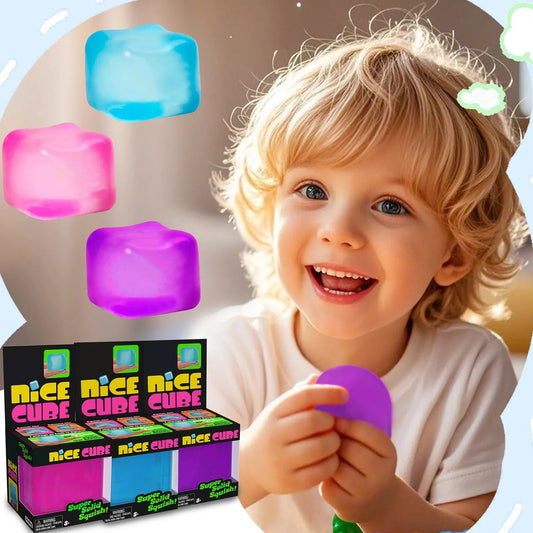 Squishy Ice Cube Fidget Toy Square Shape Squishy Stress Ball Squeeze Toys Stress Relief Sensory Toy For Kids Adults Gift - PureShop
