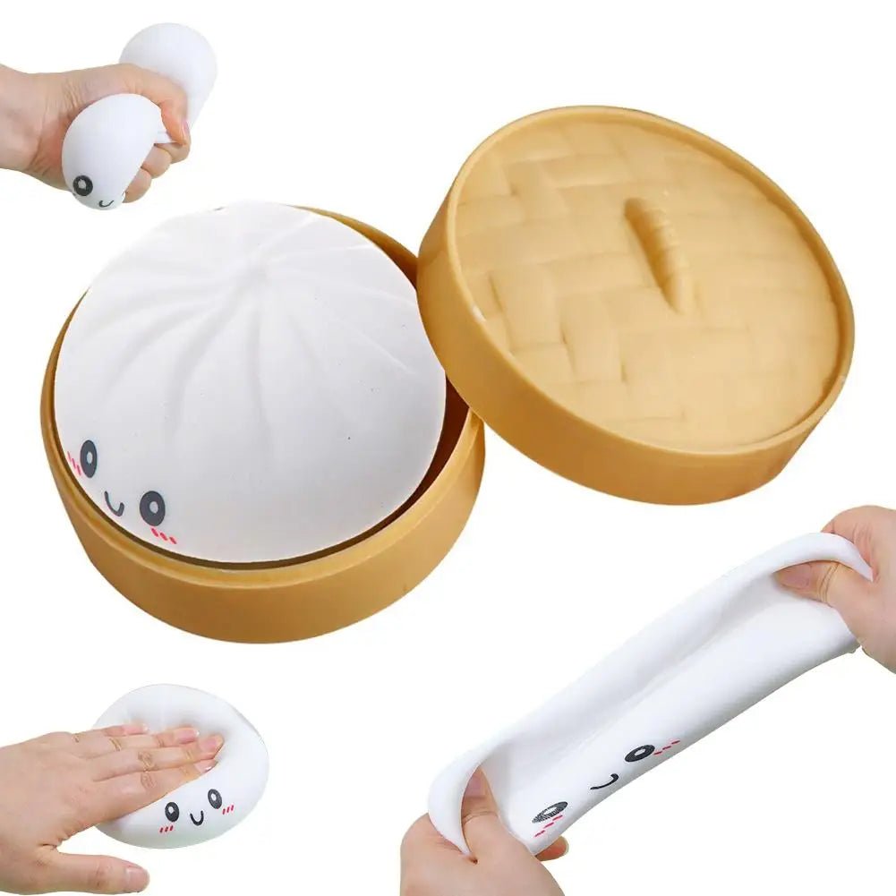 Squishy Stress Balls with Maltose Syrup Fun Gold Flour Buns Dumpling Shapes Antistress Fingertip Toys for Kids Gift - PureShop