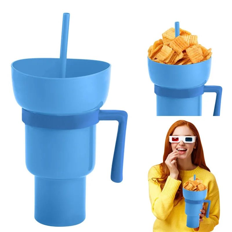 Snack Bowl with Handle and Straw Cup Combo - PureShop