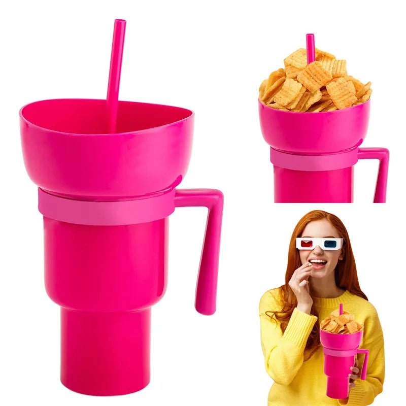 Snack Bowl with Handle and Straw Cup Combo - PureShop