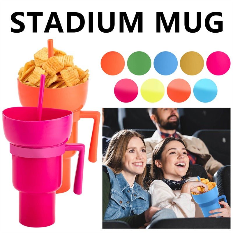 Snack Bowl with Handle and Straw Cup Combo - PureShop