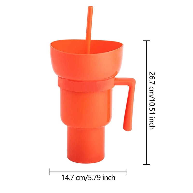 Snack Bowl with Handle and Straw Cup Combo - PureShop