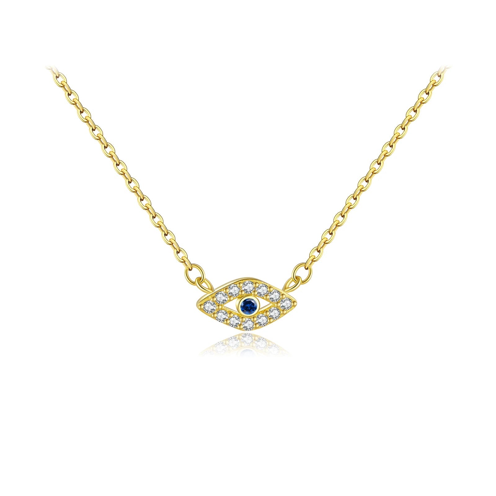 ANDYWEN Winter 925 Sterling Silver Gold Locky Eye Blue - PureShop