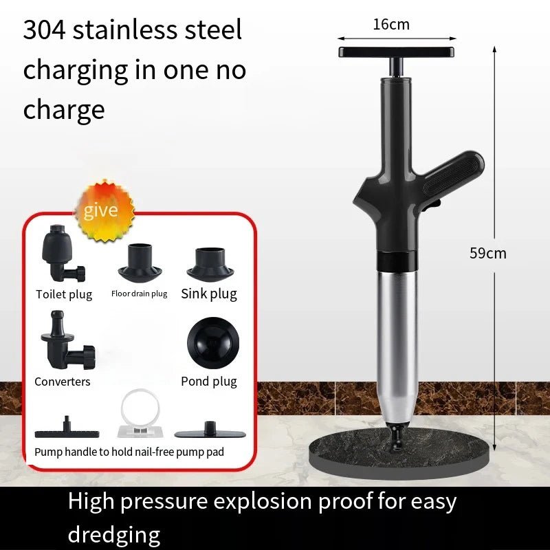 Universal Toilet and Kitchen Drain Unblocker with Air Pressure - PureShop