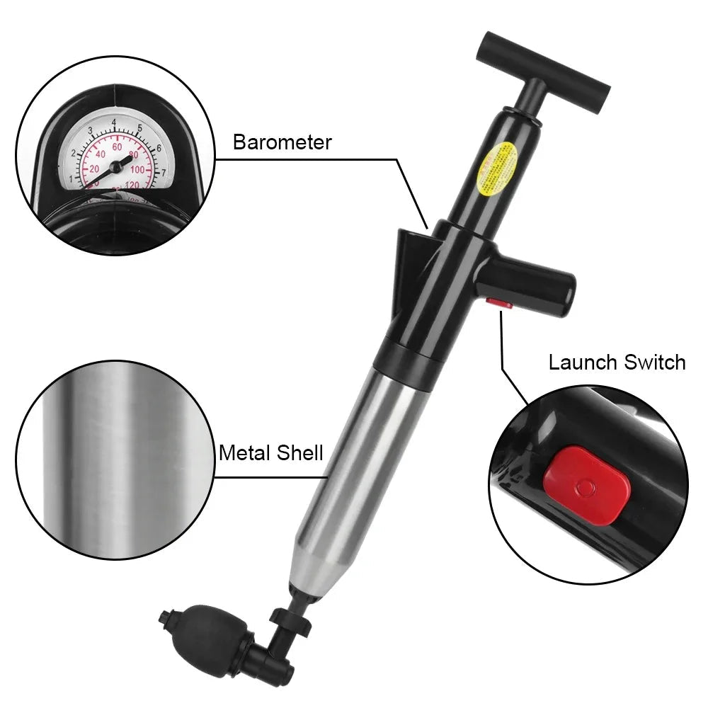 Powerful Toilet & Sewer Unblocker, Universal Kitchen Drain with Air Pressure - PureShop
