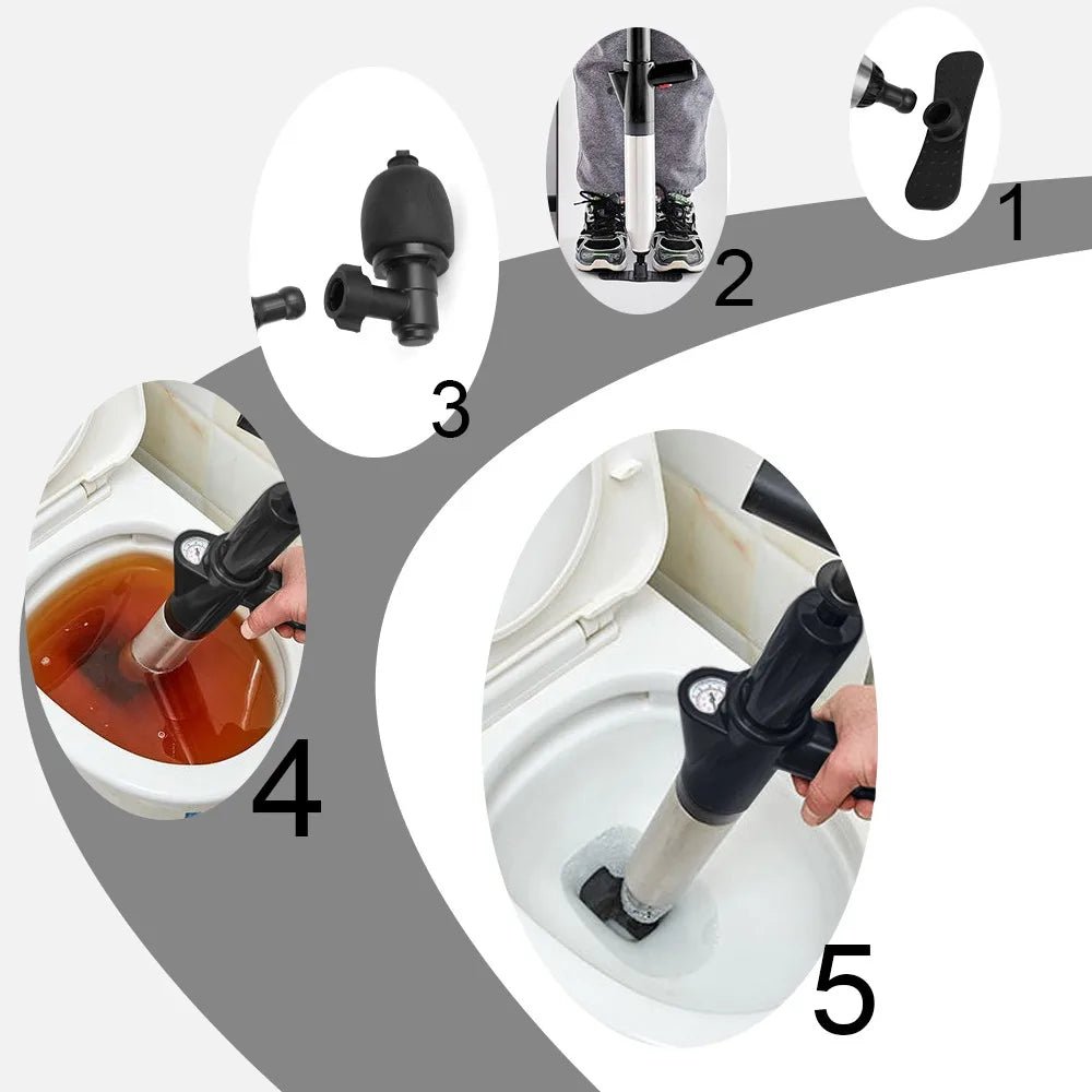 Universal Toilet and Kitchen Drain Unblocker with Air Pressure - PureShop