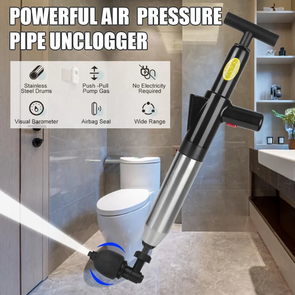 Universal Toilet and Kitchen Drain Unblocker with Air Pressure - PureShop