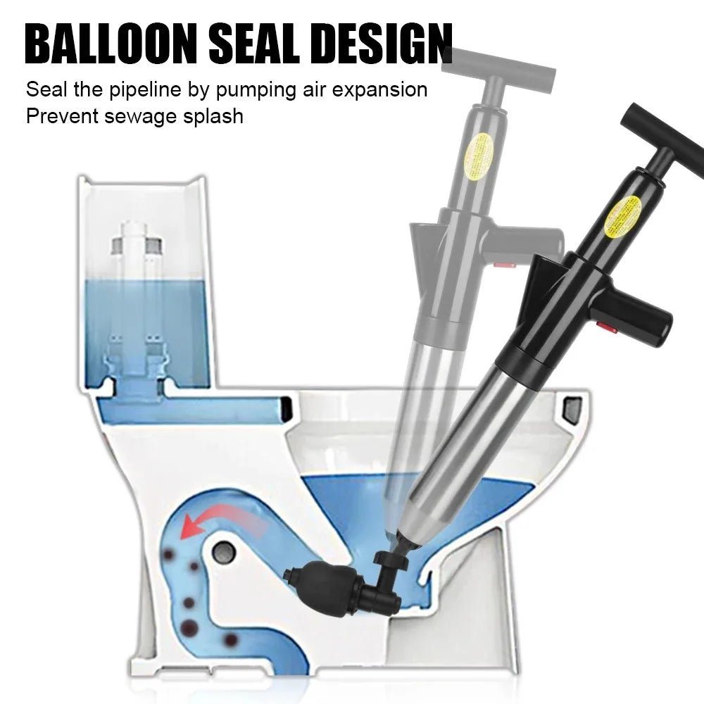 Universal Toilet and Kitchen Drain Unblocker with Air Pressure - PureShop