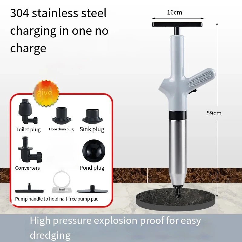 Universal Toilet and Kitchen Drain Unblocker with Air Pressure - PureShop