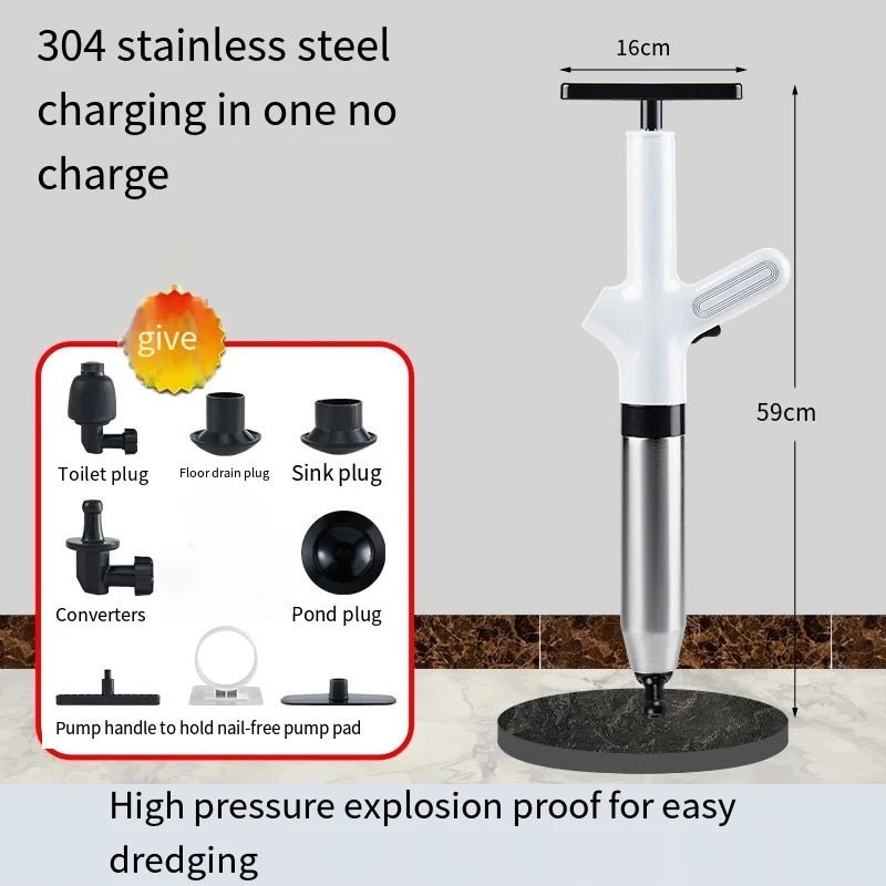 Universal Toilet and Kitchen Drain Unblocker with Air Pressure - PureShop