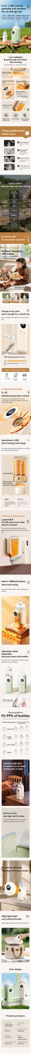 USB Portable Milk Warmer for Baby Outdoor Constant Temperature Bottle Insulation Cover Hot Milk and Milk Heating Cover - PureShop